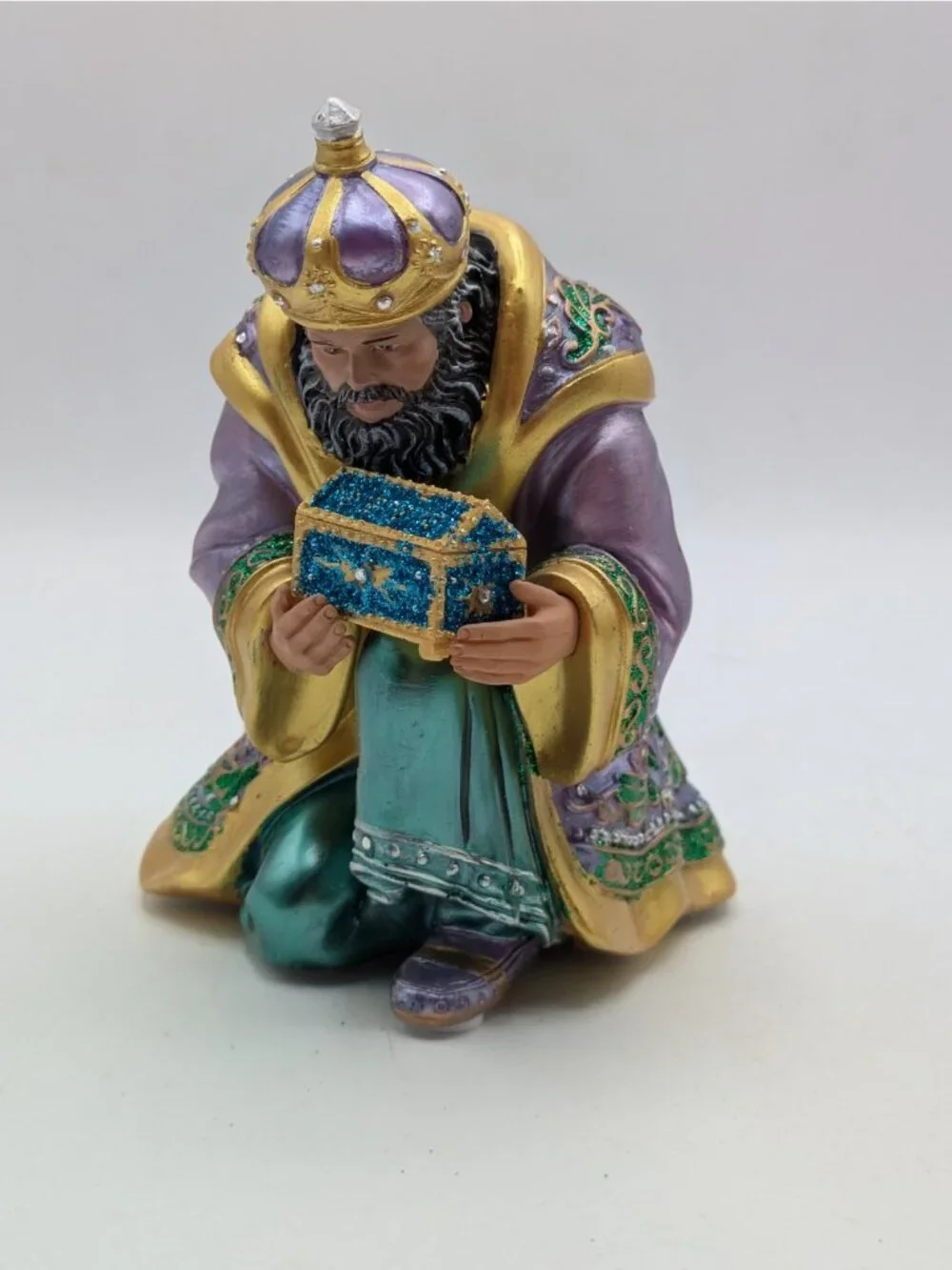 King Balthazar Figurine Hawthorne Village Jeweled Nativity Collection Resin 5